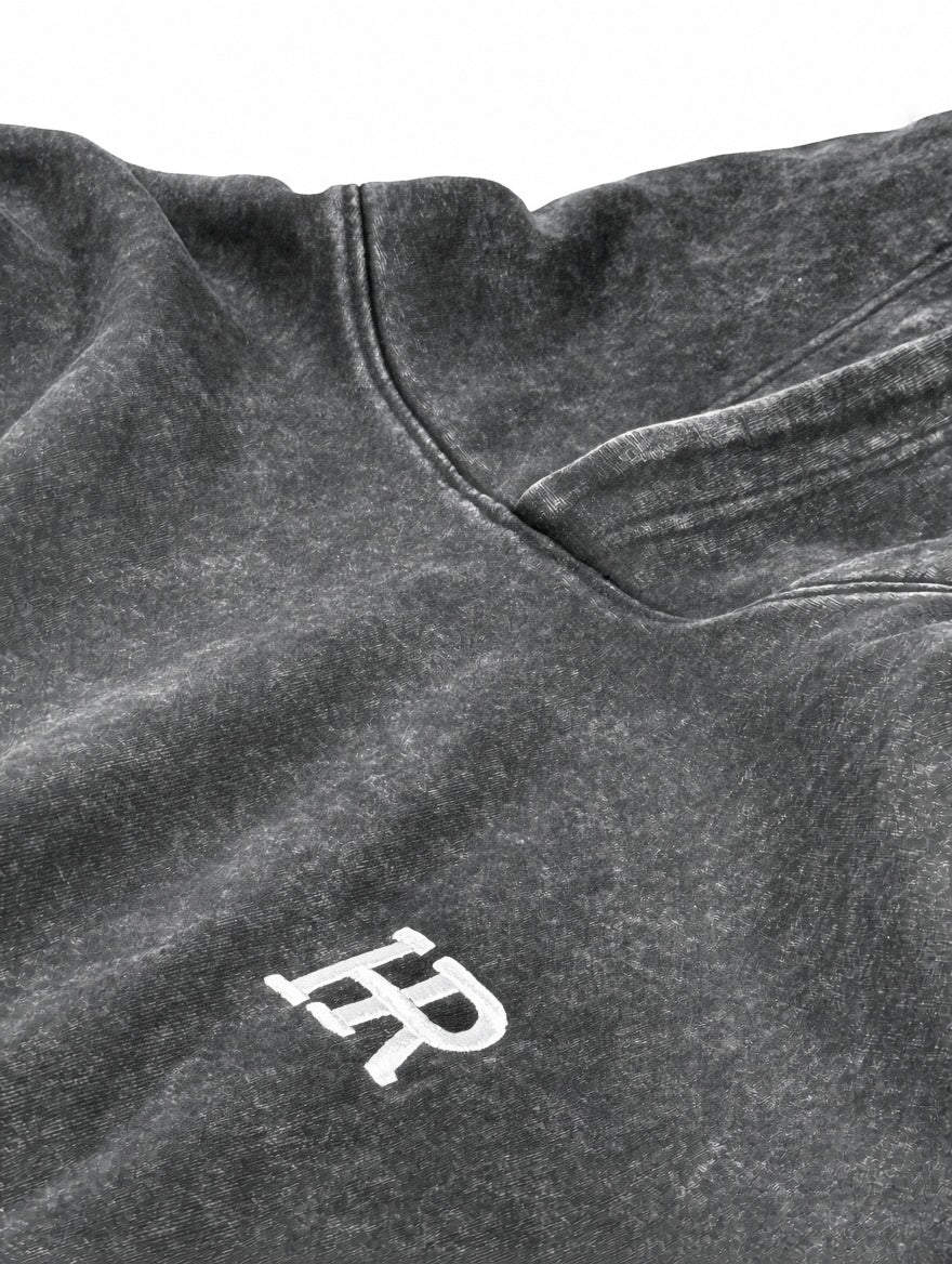 HR Embroidered Hoodie – Black